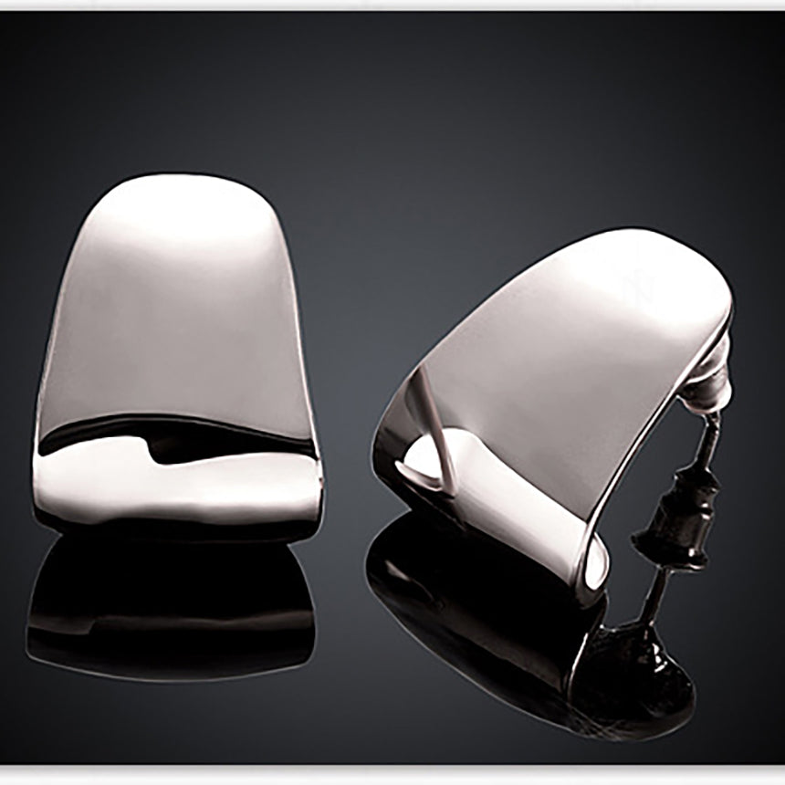 14K Rose Gold Fashion style Fine Jewelry In Europe and America Alloy Stud Earrings for Women 925 Sterling Silver Geometric type