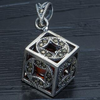 14x17mm Silver 925 Necklace Coin Natural Garnet Women Choker Boho Necklaces Pendants Charms Necklace Necklace Men