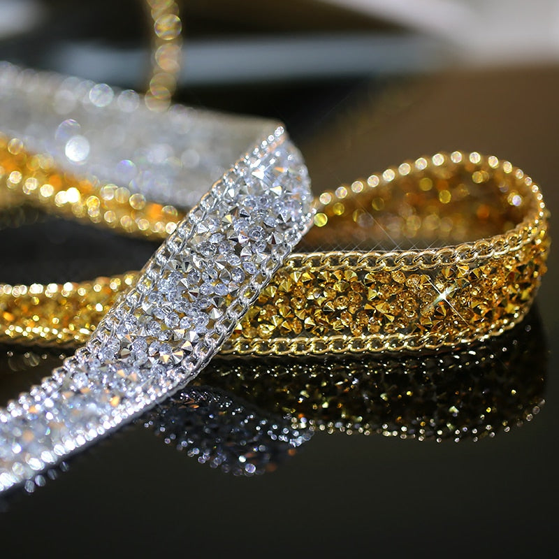 15/19.5mm Rhinestone Trim+Chain banding 1 yard/lot,DIY Resin Trim Bag Sandal decoration accessories, gemstone silver trimming