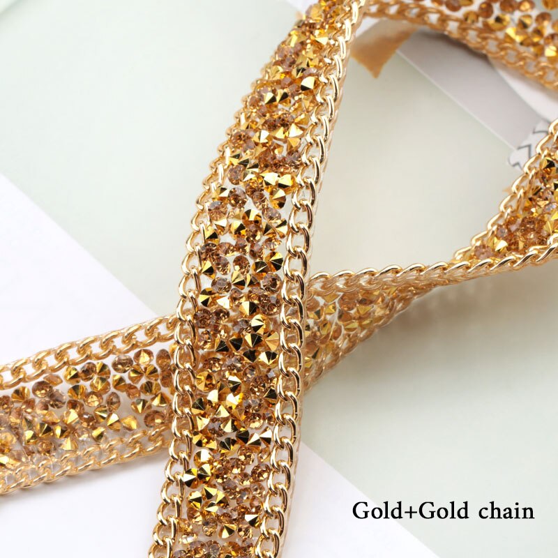 15/19.5mm Rhinestone Trim+Chain banding 1 yard/lot,DIY Resin Trim Bag Sandal decoration accessories, gemstone silver trimming