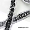 15/19.5mm Rhinestone Trim+Chain banding 1 yard/lot,DIY Resin Trim Bag Sandal decoration accessories, gemstone silver trimming
