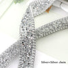 15/19.5mm Rhinestone Trim+Chain banding 1 yard/lot,DIY Resin Trim Bag Sandal decoration accessories, gemstone silver trimming