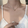 15 Style Simple Pearl Bead Chain Choker Necklace Crystal Leaf Tassel Necklace For Women  Sex Jewelry Prom Accessories