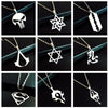 15 Styles Men's Stainless Steel Necklace Supermen Flash Hero Logo Pendant Necklace Of  Choker Jewelry