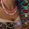 15Color Bohemian 6mm Polymer Clay Necklace Soft Pottery Choker Necklace Colorful Surfer Beads Collar Handmade Women Jewelry Gift
