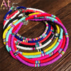 15Color Bohemian 6mm Polymer Clay Necklace Soft Pottery Choker Necklace Colorful Surfer Beads Collar Handmade Women Jewelry Gift