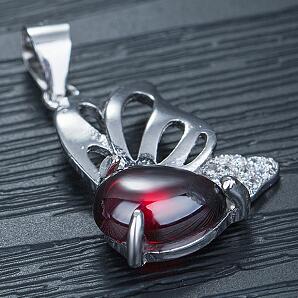 15X20mm Natural Garnet Stone Necklace Women Kids Silver Fly Butterfly Necklaces For Women Gift Collier Ras Du Cou