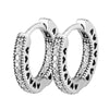15mm Heart Hoop Earrings 100% 925 Sterling Silver Clear CZ Earrings for Women Original Fine Jewelry Making Accessories CKK