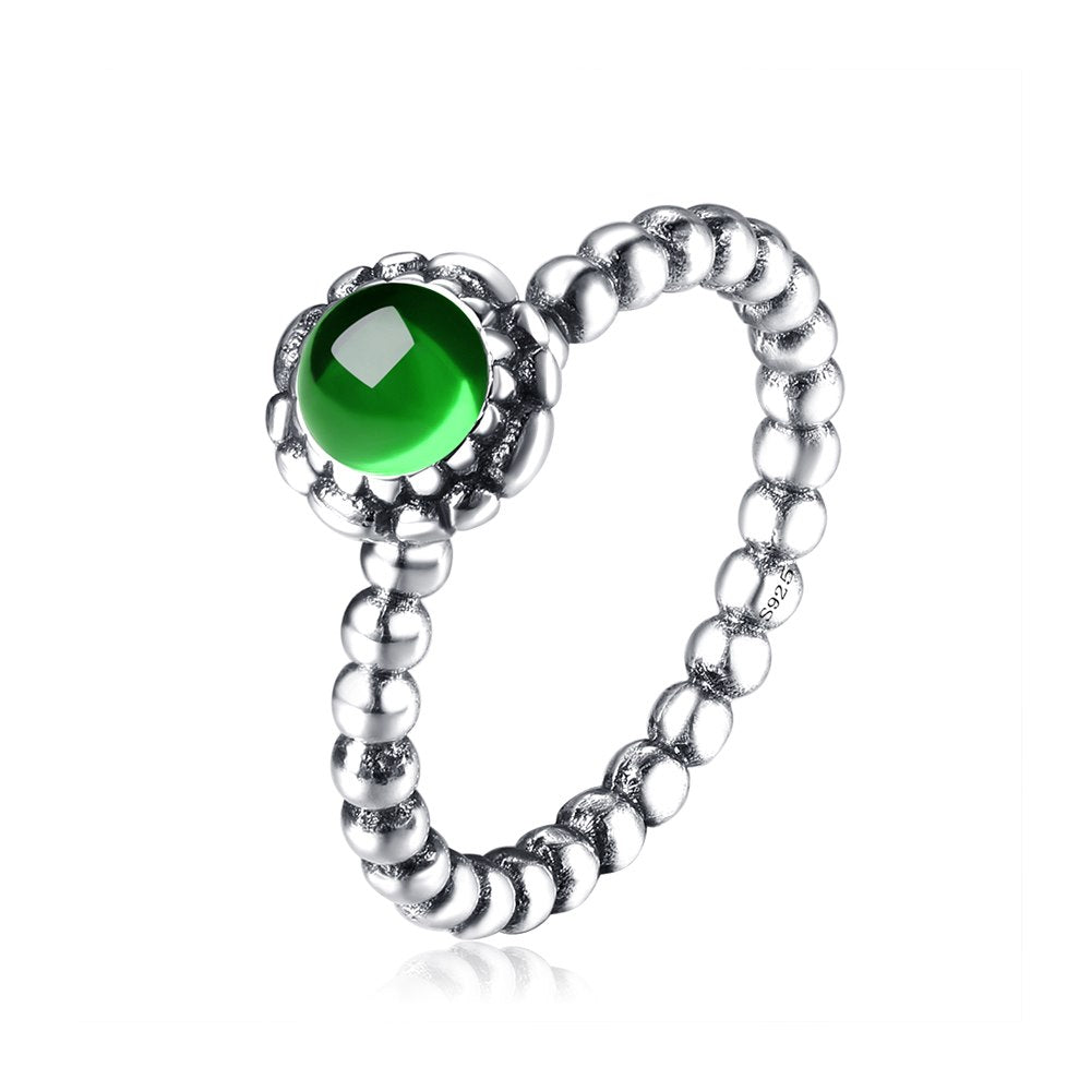 16 Color Women Silver Charms 925 Stone Ring Yellw Blue Red Purple Black Green Color For Women Wedding Jewelry