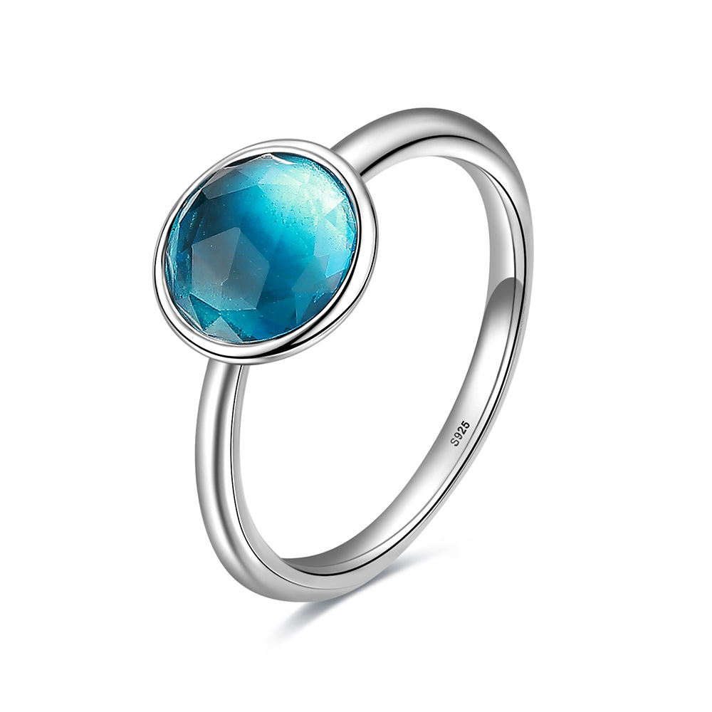 16 Color Women Silver Charms 925 Stone Ring Yellw Blue Red Purple Black Green Color For Women Wedding Jewelry