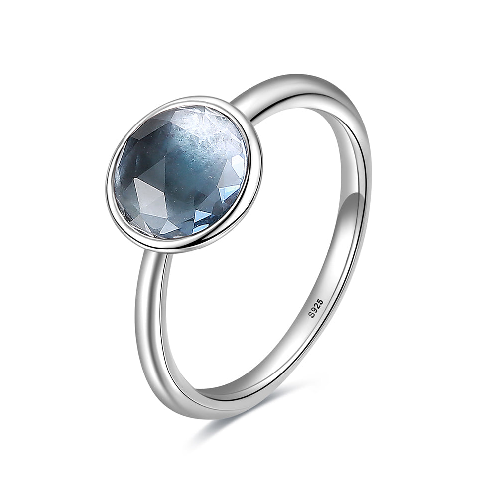 16 Color Women Silver Charms 925 Stone Ring Yellw Blue Red Purple Black Green Color For Women Wedding Jewelry