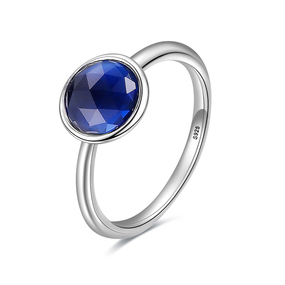 16 Color Women Silver Charms 925 Stone Ring Yellw Blue Red Purple Black Green Color For Women Wedding Jewelry