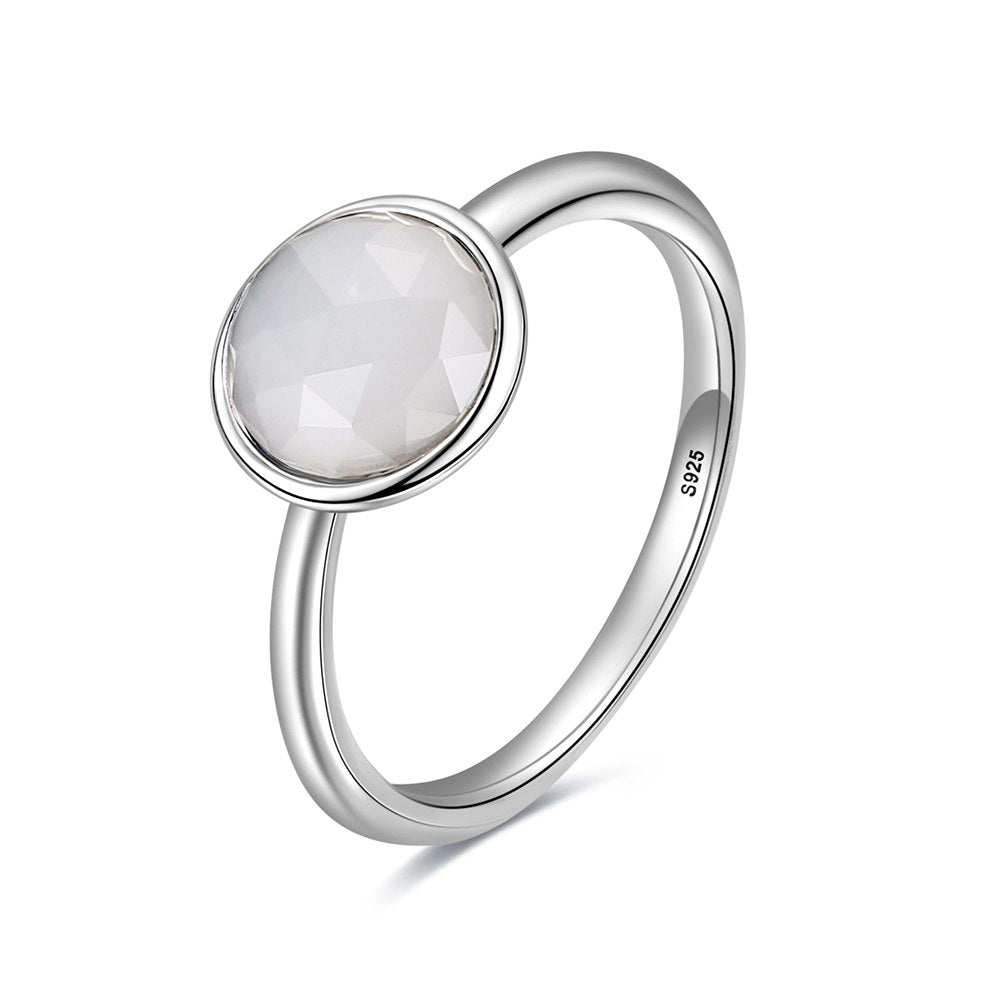 16 Color Women Silver Charms 925 Stone Ring Yellw Blue Red Purple Black Green Color For Women Wedding Jewelry