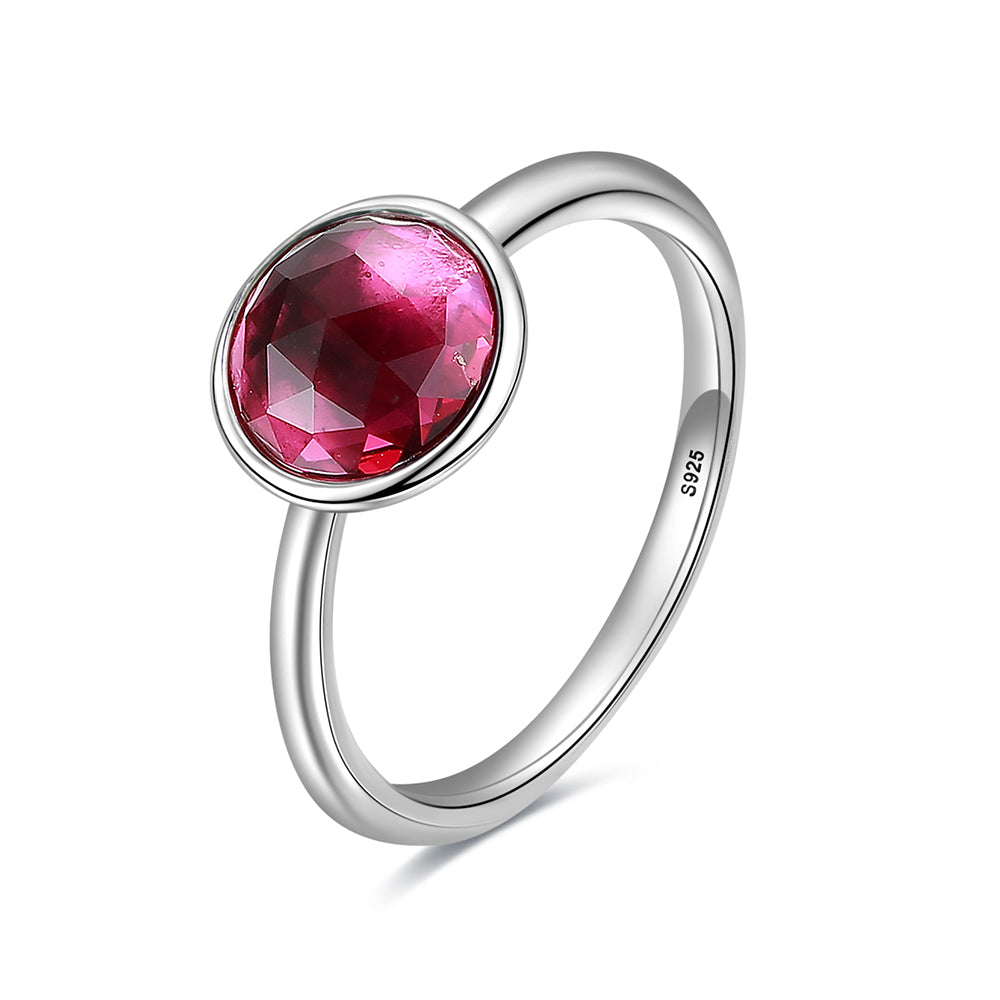 16 Color Women Silver Charms 925 Stone Ring Yellw Blue Red Purple Black Green Color For Women Wedding Jewelry