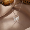 butterfly pendant necklace hip hop wild retro simple alloy clavicle chain sale