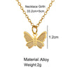 butterfly pendant necklace hip hop wild retro simple alloy clavicle chain sale