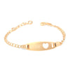 17CM Heart Kids Bracelets Baby Girl Jewelry Gold Bangle Bracelet Bebe Pulsera Bracelete Bracciali Bambini Child Wristband B0228