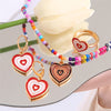 17KM Bohemian Heart Pendant Necklace Jewelry Set For Women Colorful Beaded Necklaces Set Jewelry Gifts