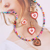 17KM Bohemian Heart Pendant Necklace Jewelry Set For Women Colorful Beaded Necklaces Set Jewelry Gifts