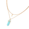 Bohemian Opal Stone Moon Choker Necklaces New Fashion Charm Pendant Necklace for Women Vintage Geometric Boho Jewelry
