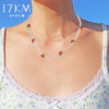 17KM Cute Red Cherry Choker Necklace For Women Girls  Korean Fruit Transparent Beads Necklaces 2021 Trend Jewelry Gift