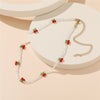 17KM Cute Red Cherry Choker Necklace For Women Girls  Korean Fruit Transparent Beads Necklaces 2021 Trend Jewelry Gift