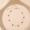 17KM Cute Red Cherry Choker Necklace For Women Girls  Korean Fruit Transparent Beads Necklaces 2021 Trend Jewelry Gift