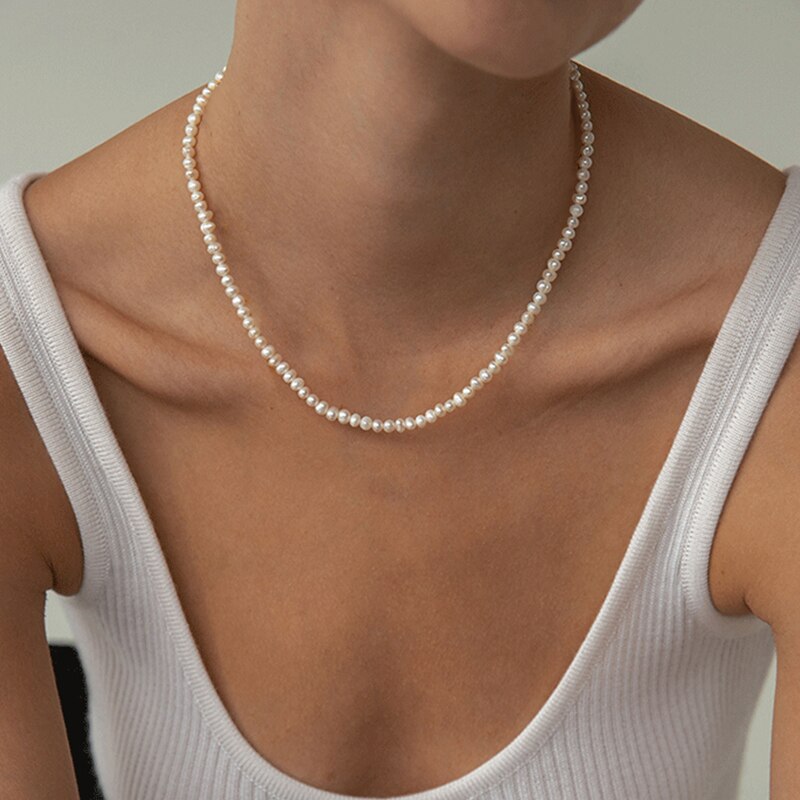 17KM Asymmetric Gold Pearl Beads Necklace For Women Vintage Irregular Coin Pendant Necklaces 2021 Trend Jewelry