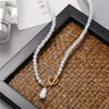 17KM Asymmetric Gold Pearl Beads Necklace For Women Vintage Irregular Coin Pendant Necklaces 2021 Trend Jewelry