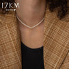 17KM  Bead Pearl Choker Necklace For Women Elegant Simple Pearl Pendant Necklace Wedding Jewelry 2021