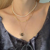 17KM  Bead Pearl Choker Necklace For Women Elegant Simple Pearl Pendant Necklace Wedding Jewelry 2021
