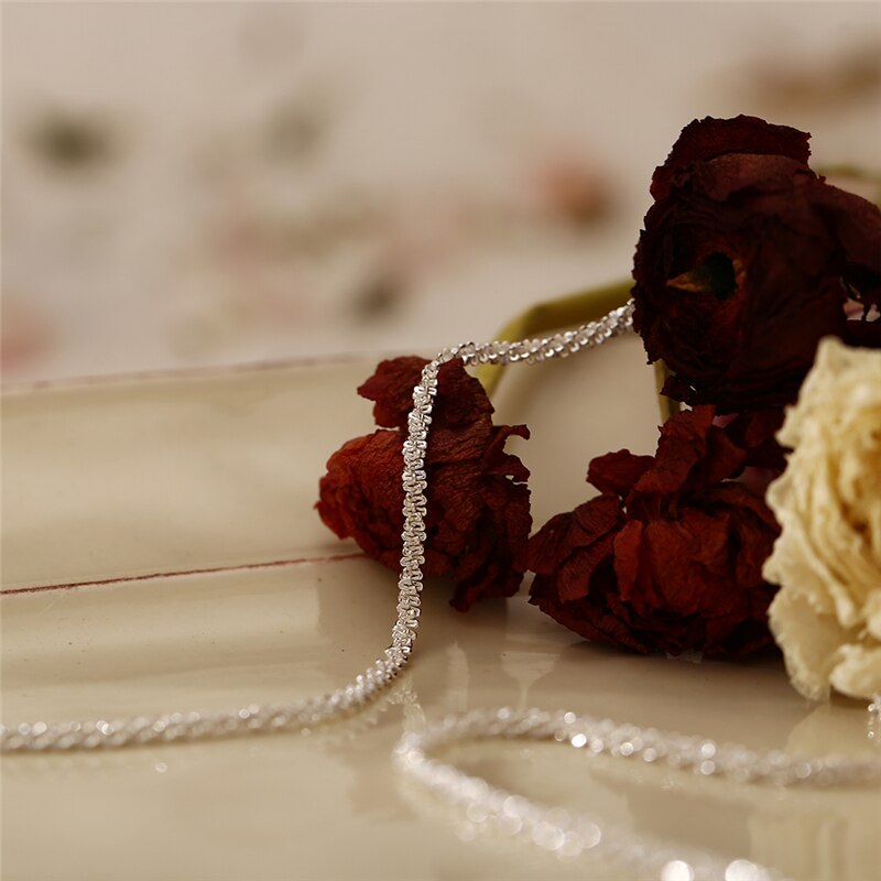 17KM Shiny Chain Silver Color Choker Necklace For Women Simple Minimalist Choker Necklaces 2021 Collar Jewelry