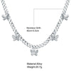 17KM  Silver Color Butterfly Tassel Choker Necklace For Women Girls Korean Thick Chain Necklaces 2021  Jewelry