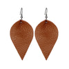 New Gold Color Leaves Leather Earrings For Women Fashion Water Drop Dangle Earring Female Charm Statement Jewelry Wholesale