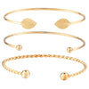 Romantic Round Butterfly Clip Arrow Bangles Set For Women Crystal Gold Silver Color Cute Charm Bacelets Gifts