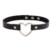 17KM Sexy Punk Gothic PU Leather Heart Choker Necklaces For Women Vintage Statement Collar Necklace Wedding Jewelry Gift