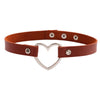 17KM Sexy Punk Gothic PU Leather Heart Choker Necklaces For Women Vintage Statement Collar Necklace Wedding Jewelry Gift