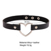17KM Sexy Punk Gothic PU Leather Heart Choker Necklaces For Women Vintage Statement Collar Necklace Wedding Jewelry Gift