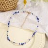 17KM Trendy Bead Strand Beaded Choker Necklace For Women Bohemian Colorful Handmade Short Daisy Pearl Necklace Collar Jewelry