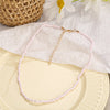17KM Trendy Bead Strand Beaded Choker Necklace For Women Bohemian Colorful Handmade Short Daisy Pearl Necklace Collar Jewelry