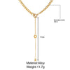 17KM Trendy Gold Long Chain Choker Necklace For Women Small Ball Pendant Necklace Lock Choker Necklaces 2021 Jewelry