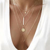 17KM Trendy Gold Long Chain Choker Necklace For Women Small Ball Pendant Necklace Lock Choker Necklaces 2021 Jewelry