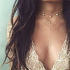 17KM Trendy Gold Long Chain Choker Necklace For Women Small Ball Pendant Necklace Lock Choker Necklaces 2021 Jewelry