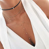 17KM Trendy Gold Long Chain Choker Necklace For Women Small Ball Pendant Necklace Lock Choker Necklaces 2021 Jewelry
