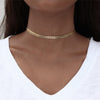 17KM Trendy Gold Thick Chain Necklace for Women  Mixed Linked Circle Necklaces Minimalist Choker Necklace Party Jewelry