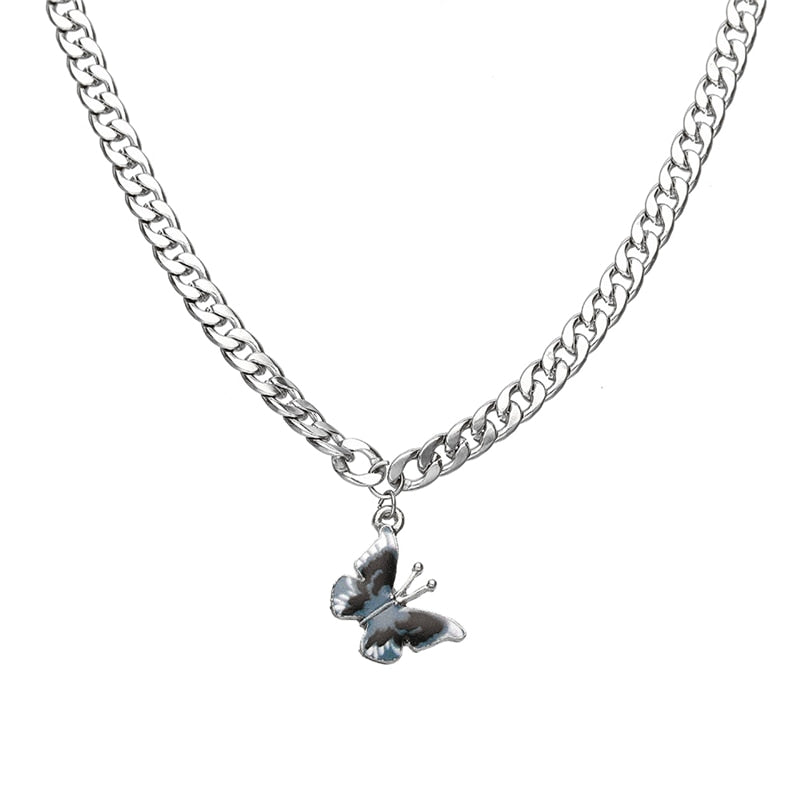 17KM Trendy Gold Thick Chain Necklace for Women  Mixed Linked Circle Necklaces Minimalist Choker Necklace Party Jewelry