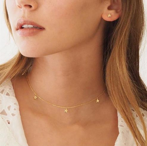 Gold butterfly store choker necklace