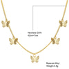 17KM Vintage Gold Butterfly Choker Necklace for Women Chic Insect Star Charm Choker Necklaces Boho Summer Jewelry