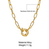 17KM Vintage Gold Irregular Circle Chain Pendant Necklaces For Women Lock Coin Pendant Necklace Party Jewelry Gifts