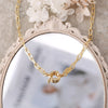 17KM Vintage Gold Irregular Circle Chain Pendant Necklaces For Women Lock Coin Pendant Necklace Party Jewelry Gifts